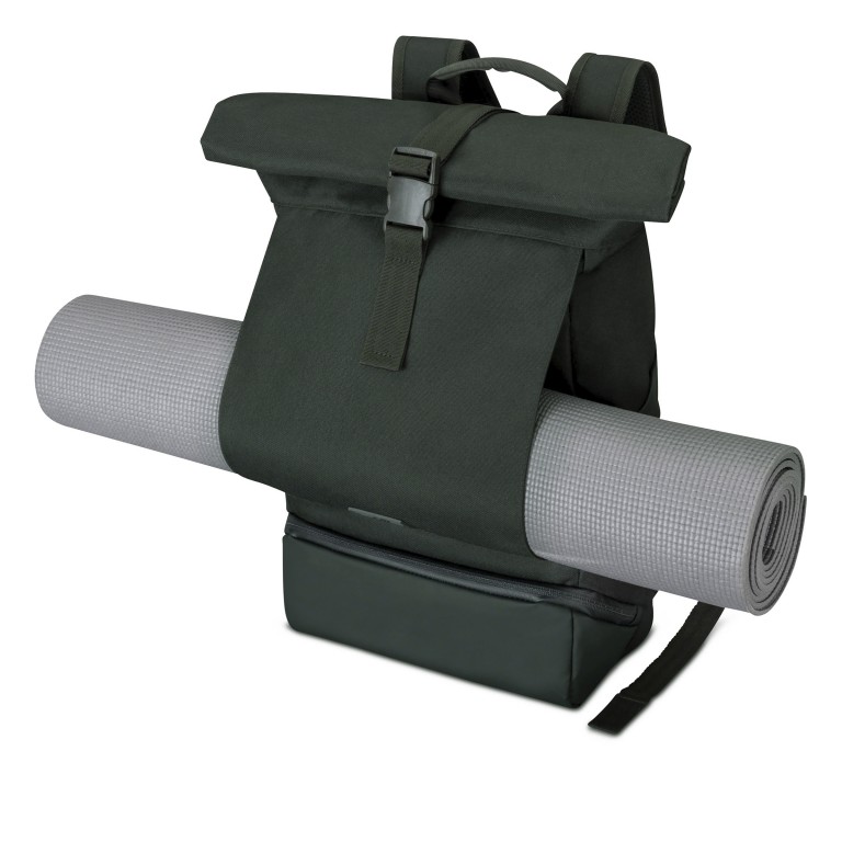Rucksack Eco Series Allen Medium erweiterbar Dark Olive, Farbe: grün/oliv, Marke: Johnny Urban, Abmessungen in cm: 28.5x40.5x13, Bild 2 von 8