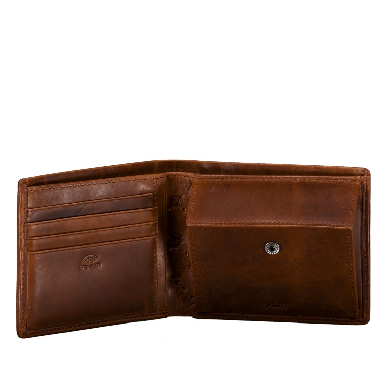 Geldbörse Cerratano Ninos MH10 Cognac, Farbe: cognac, Marke: Joop!, EAN: 4048835283485, Abmessungen in cm: 11.5x9.5x2, Bild 4 von 4