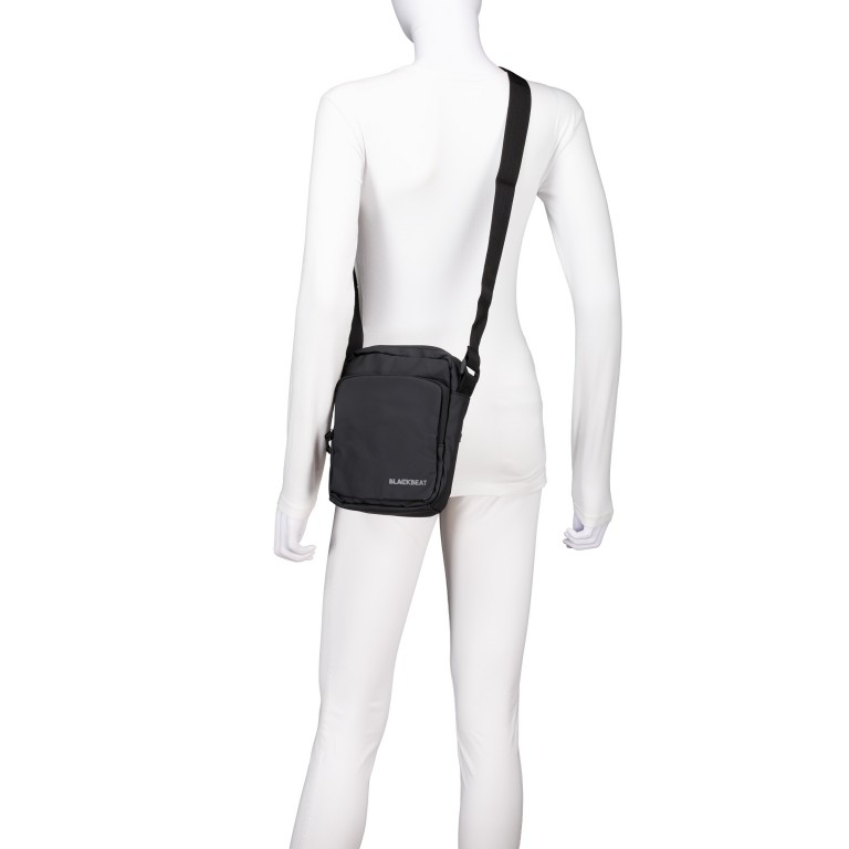 Umhängetasche Black, Farbe: schwarz, Marke: Blackbeat, EAN: 4066727007223, Abmessungen in cm: 19x24x7, Bild 5 von 6