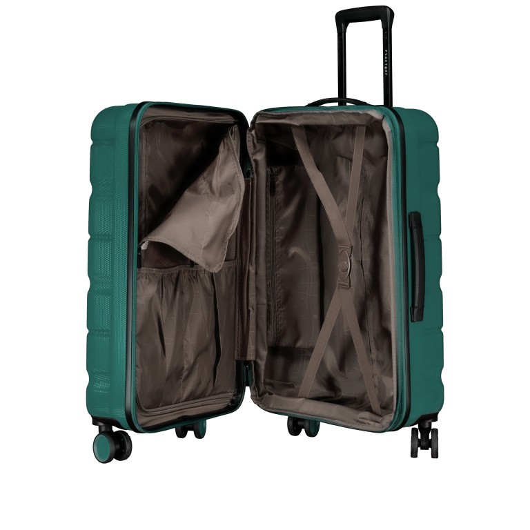 Koffer FLA13 erweiterbar Größe M Transformative Teal, Farbe: blau/petrol, Marke: Flanigan, EAN: 4066727007308, Abmessungen in cm: 44.5x66x28, Bild 7 von 9