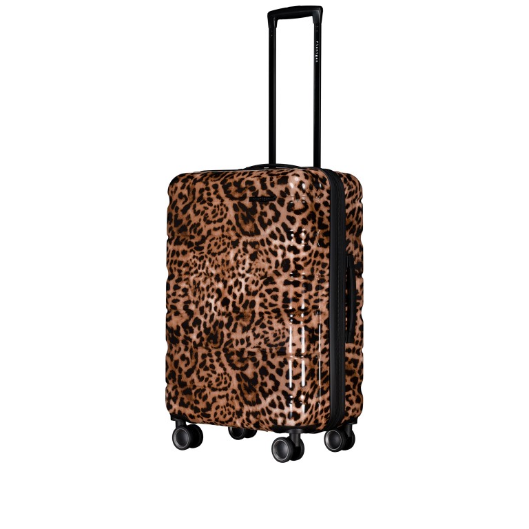 Koffer FLA13 erweiterbar Größe M Leopard, Farbe: braun, Marke: Flanigan, EAN: 4066727007421, Abmessungen in cm: 44.5x66x28, Bild 7 von 10