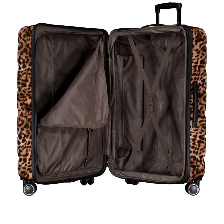 Koffer FLA13 Größe L Leopard, Farbe: braun, Marke: Flanigan, EAN: 4066727007438, Abmessungen in cm: 51x76x31, Bild 8 von 9