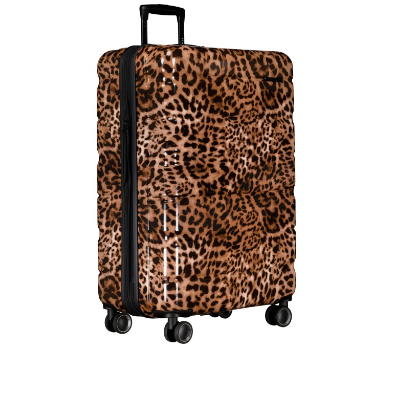 Koffer FLA13 Größe L Leopard, Farbe: braun, Marke: Flanigan, EAN: 4066727007438, Abmessungen in cm: 51x76x31, Bild 2 von 9