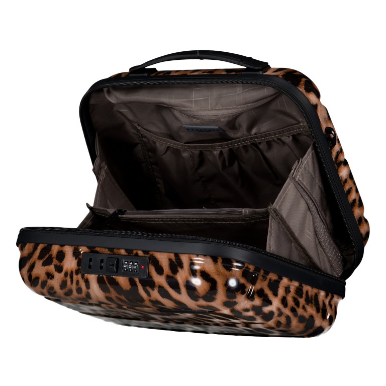 Kosmetikkoffer FLA13 mit Smart Sleeve Leopard, Farbe: braun, Marke: Flanigan, EAN: 4066727007445, Abmessungen in cm: 36x29x19, Bild 6 von 7