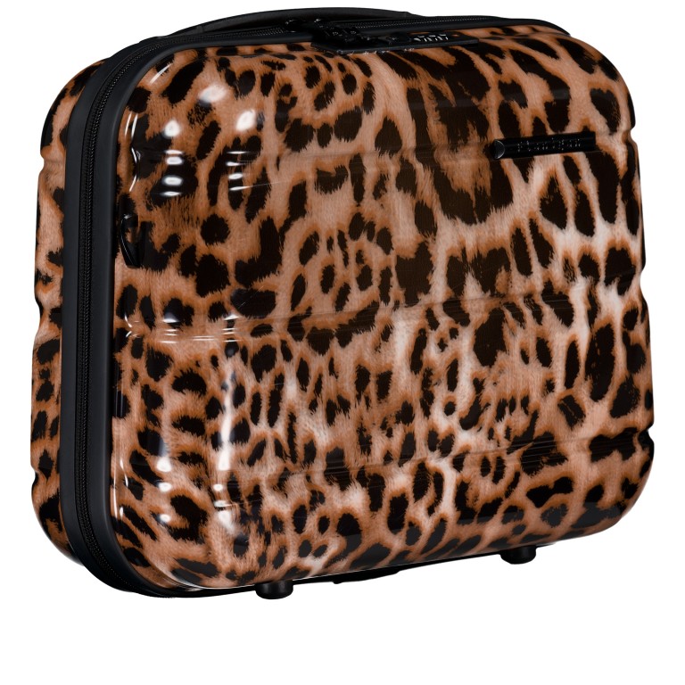 Kosmetikkoffer FLA13 mit Smart Sleeve Leopard, Farbe: braun, Marke: Flanigan, EAN: 4066727007445, Abmessungen in cm: 36x29x19, Bild 2 von 7