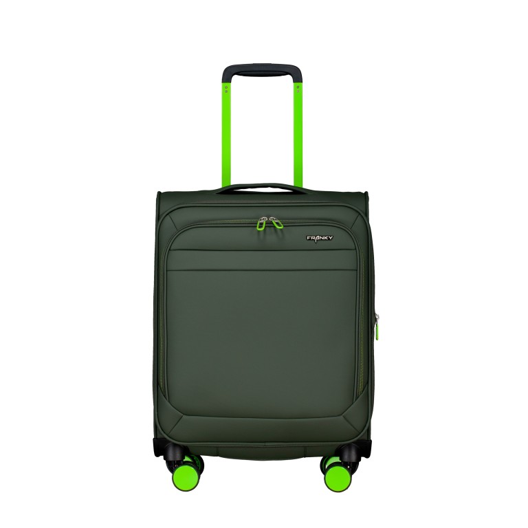 Koffer T27 erweiterbar Größe 55 cm Olive Neon Green, Farbe: grün/oliv, Marke: Franky, EAN: 4251885988730, Abmessungen in cm: 39x55x22, Bild 1 von 8