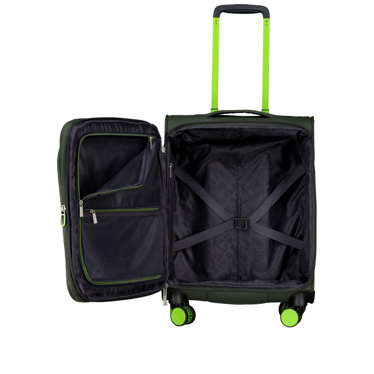 Koffer T27 erweiterbar Größe 55 cm Olive Neon Green, Farbe: grün/oliv, Marke: Franky, EAN: 4251885988730, Abmessungen in cm: 39x55x22, Bild 8 von 8