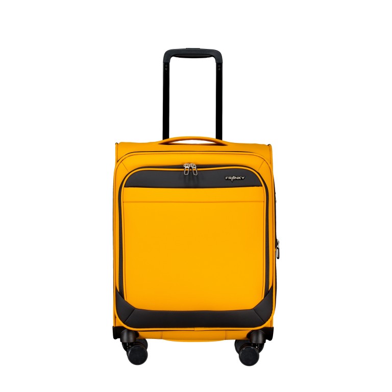 Koffer T27 erweiterbar Größe 55 cm Dark Yellow Black, Farbe: gelb, Marke: Franky, EAN: 4251885988822, Abmessungen in cm: 39x55x22, Bild 1 von 8
