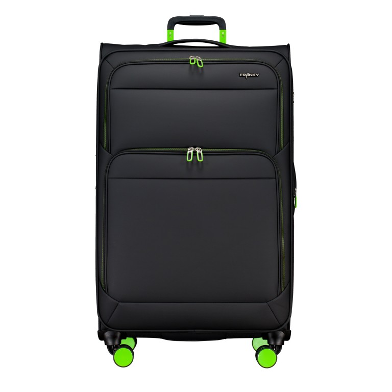 Trolley T27 Größe 80 cm Black Neon Green, Farbe: schwarz, Marke: Franky, EAN: 4251885988686, Abmessungen in cm: 46x80x28, Bild 1 von 8