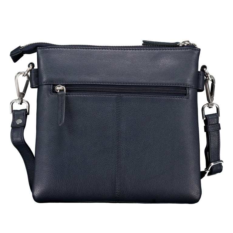 Umhängetasche Nappa Dark Blue, Farbe: blau/petrol, Marke: Hausfelder Manufaktur, EAN: 4065646025677, Abmessungen in cm: 24x22x4, Bild 3 von 5