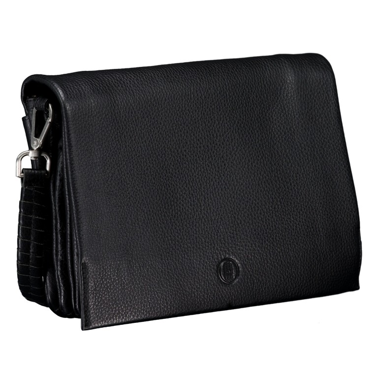 Umhängetasche Black, Farbe: schwarz, Marke: Hausfelder Manufaktur, EAN: 4065646025721, Abmessungen in cm: 28.5x19.5x5.5, Bild 2 von 7