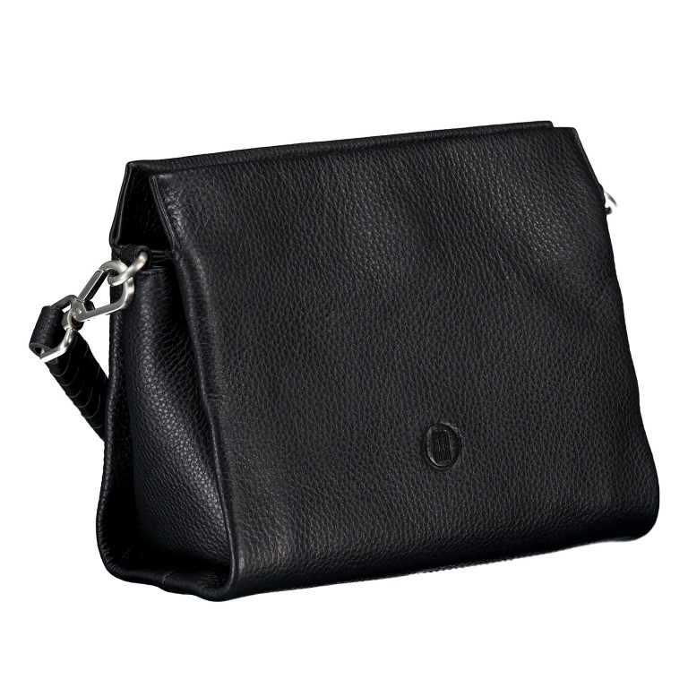 Umhängetasche Black, Farbe: schwarz, Marke: Hausfelder Manufaktur, EAN: 4065646025813, Abmessungen in cm: 23x18x10, Bild 2 von 6