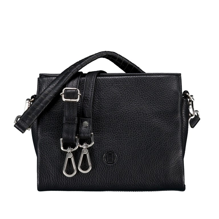 Umhängetasche Black, Farbe: schwarz, Marke: Hausfelder Manufaktur, EAN: 4065646025813, Abmessungen in cm: 23x18x10, Bild 1 von 6