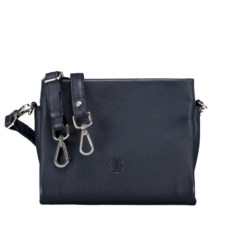 Umhängetasche Dark Blue, Farbe: blau/petrol, Marke: Hausfelder Manufaktur, EAN: 4065646025820, Abmessungen in cm: 23x18x10, Bild 1 von 6