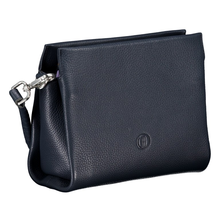 Umhängetasche Dark Blue, Farbe: blau/petrol, Marke: Hausfelder Manufaktur, EAN: 4065646025820, Abmessungen in cm: 23x18x10, Bild 2 von 6