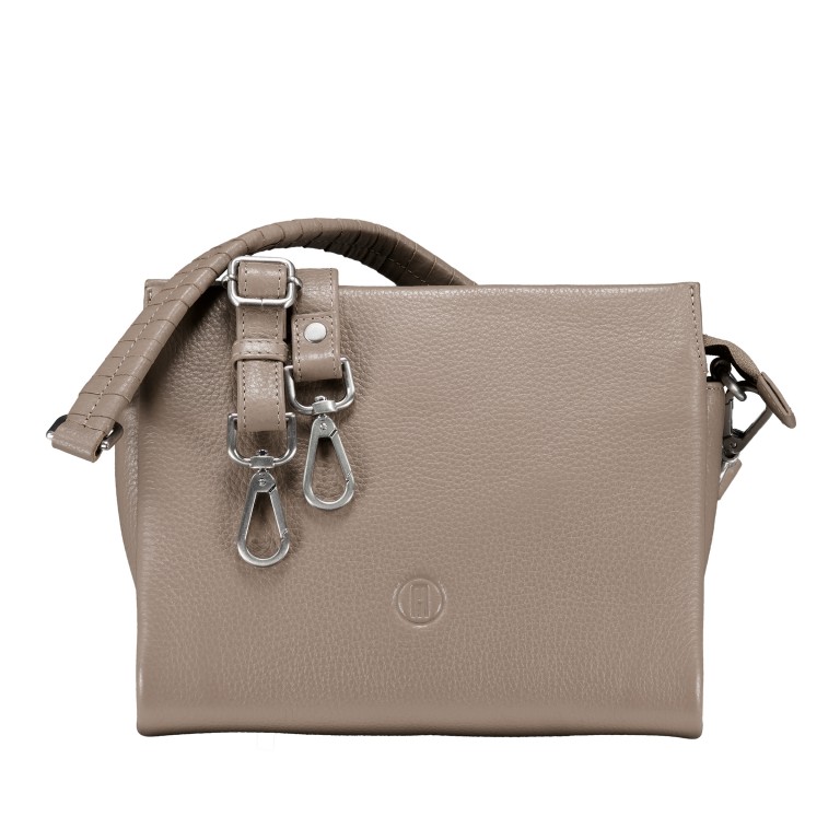 Umhängetasche Taupe, Farbe: taupe/khaki, Marke: Hausfelder Manufaktur, EAN: 4065646025844, Abmessungen in cm: 23x18x10, Bild 1 von 6
