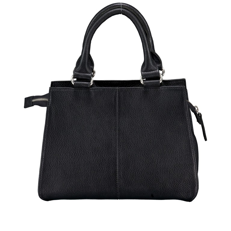 Handtasche Black, Farbe: schwarz, Marke: Hausfelder Manufaktur, EAN: 4065646025851, Abmessungen in cm: 30x23x12, Bild 3 von 7