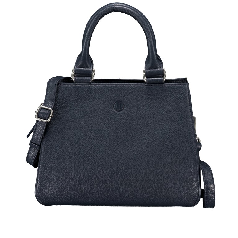 Handtasche Dark Blue, Farbe: blau/petrol, Marke: Hausfelder Manufaktur, EAN: 4065646025868, Abmessungen in cm: 30x23x12, Bild 1 von 7
