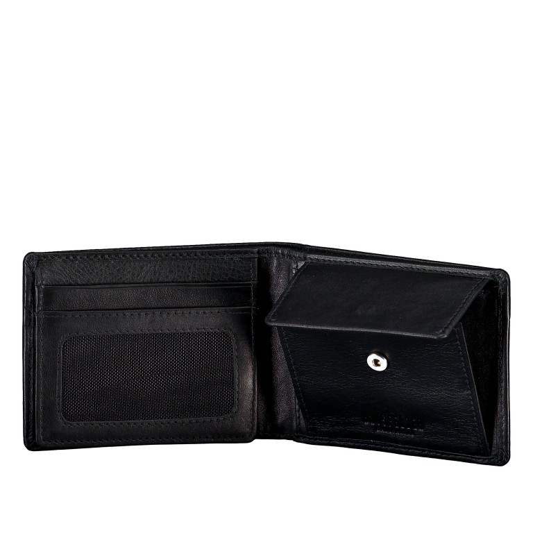 Geldbörse mit RFID-Schutz Black, Farbe: schwarz, Marke: Hausfelder Manufaktur, EAN: 4065646026032, Abmessungen in cm: 11x8.5x2, Bild 4 von 4