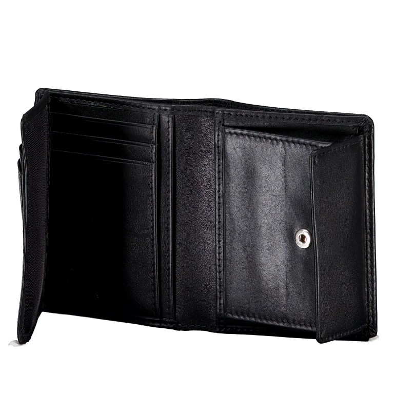 Geldbörse mit RFID-Schutz Black, Farbe: schwarz, Marke: Hausfelder Manufaktur, EAN: 4065646026056, Abmessungen in cm: 8.5x11x1.5, Bild 5 von 5