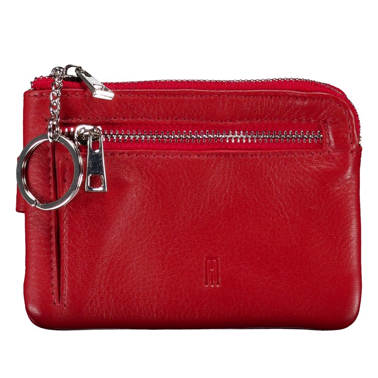 Schlüssel- / Kartenetui Nappa Red, Farbe: rot/weinrot, Marke: Hausfelder Manufaktur, EAN: 4065646026070, Abmessungen in cm: 12.2x8.5x1.5, Bild 1 von 4
