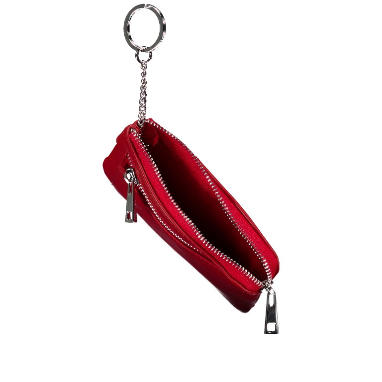 Schlüssel- / Kartenetui Nappa Red, Farbe: rot/weinrot, Marke: Hausfelder Manufaktur, EAN: 4065646026070, Abmessungen in cm: 12.2x8.5x1.5, Bild 4 von 4