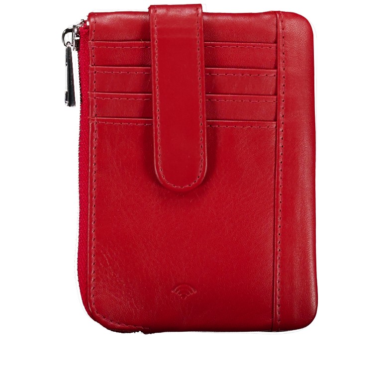 Schlüssel- / Kartenetui Nappa Red, Farbe: rot/weinrot, Marke: Hausfelder Manufaktur, EAN: 4065646026070, Abmessungen in cm: 12.2x8.5x1.5, Bild 3 von 4