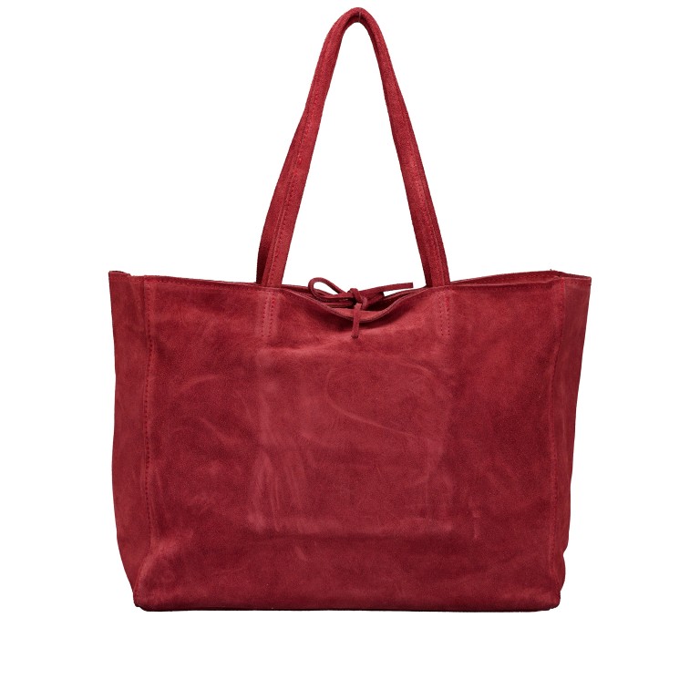 Shopper Velours Weinrot, Farbe: rot/weinrot, Marke: Hausfelder Manufaktur, EAN: 4065646027534, Abmessungen in cm: 36x30x12, Bild 3 von 5