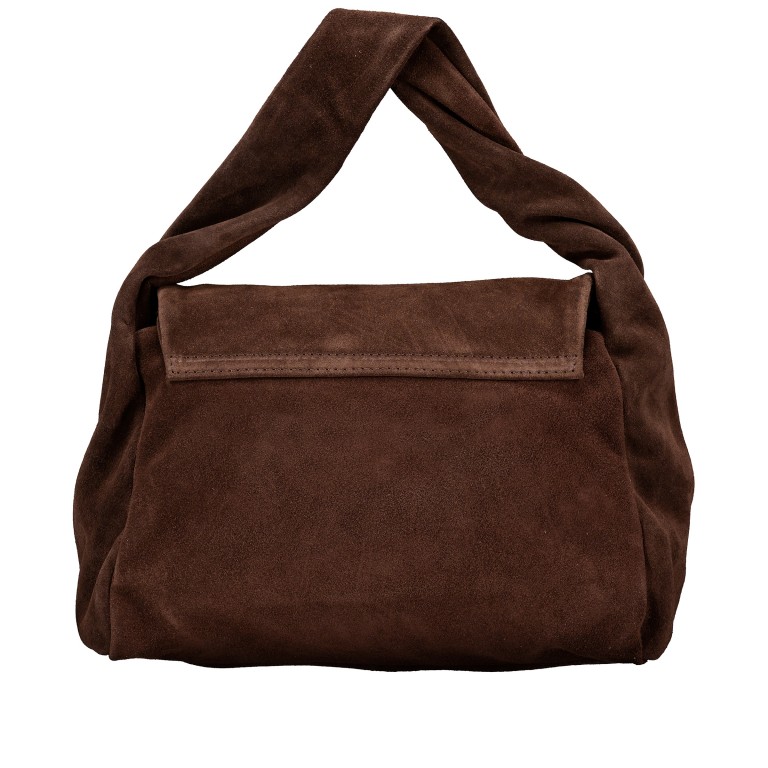 Umhängetasche Velours Dunkelbraun, Farbe: braun, Marke: Hausfelder Manufaktur, EAN: 4065646027589, Abmessungen in cm: 26x20.5x12.5, Bild 3 von 8