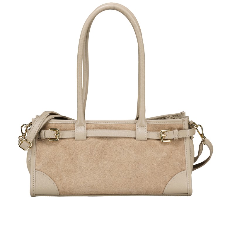 Shopper Velours Beige, Farbe: beige, Marke: Hausfelder Manufaktur, EAN: 4065646027602, Abmessungen in cm: 32x16.5x11.5, Bild 1 von 7