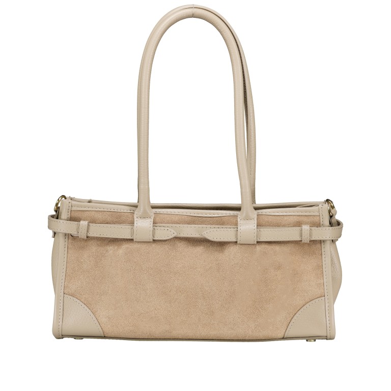 Shopper Velours Beige, Farbe: beige, Marke: Hausfelder Manufaktur, EAN: 4065646027602, Abmessungen in cm: 32x16.5x11.5, Bild 3 von 7