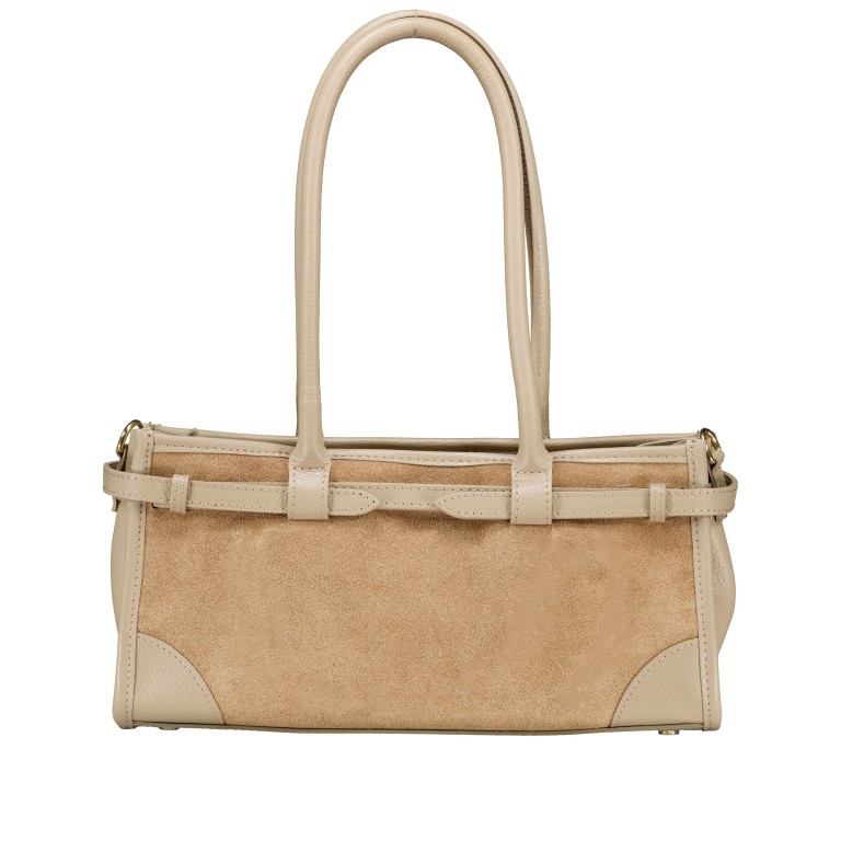 Shopper Velours Beige, Farbe: beige, Marke: Hausfelder Manufaktur, EAN: 4065646027602, Abmessungen in cm: 32x16.5x11.5, Bild 3 von 6