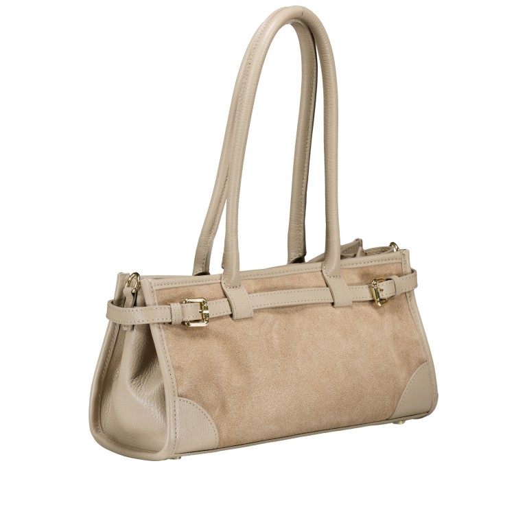 Shopper Velours Beige, Farbe: beige, Marke: Hausfelder Manufaktur, EAN: 4065646027602, Abmessungen in cm: 32x16.5x11.5, Bild 2 von 7