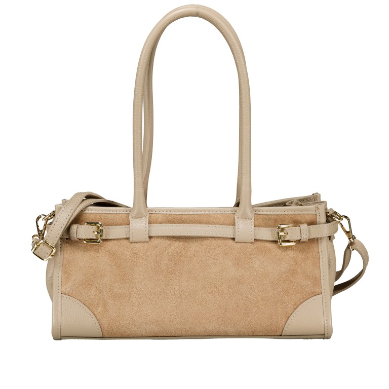 Shopper Velours Beige, Farbe: beige, Marke: Hausfelder Manufaktur, EAN: 4065646027602, Abmessungen in cm: 32x16.5x11.5, Bild 1 von 6