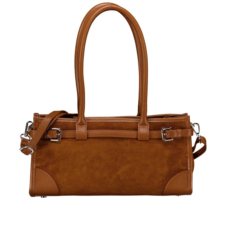 Shopper Velours Hellbraun, Farbe: braun, Marke: Hausfelder Manufaktur, EAN: 4065646027633, Abmessungen in cm: 32x16.5x11.5, Bild 1 von 6