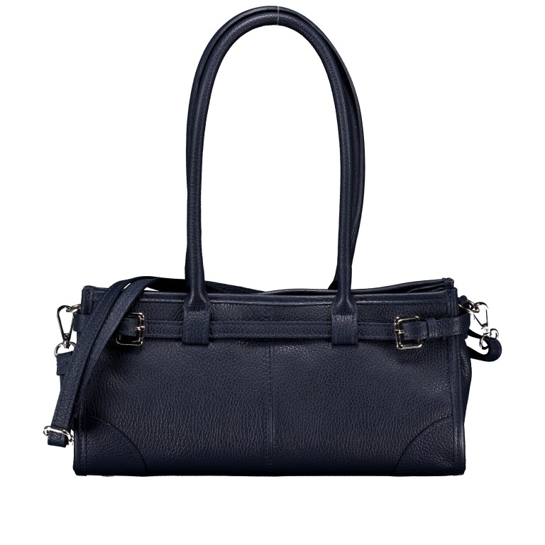 Shopper Dollaro Dunkelblau, Farbe: blau/petrol, Marke: Hausfelder Manufaktur, EAN: 4065646027671, Abmessungen in cm: 32x16.5x11.5, Bild 1 von 7