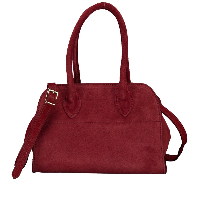 Tasche Velours Weinrot, Farbe: rot/weinrot, Marke: Hausfelder Manufaktur, EAN: 4065646027718, Abmessungen in cm: 26.5x18.5x17, Bild 1 von 8
