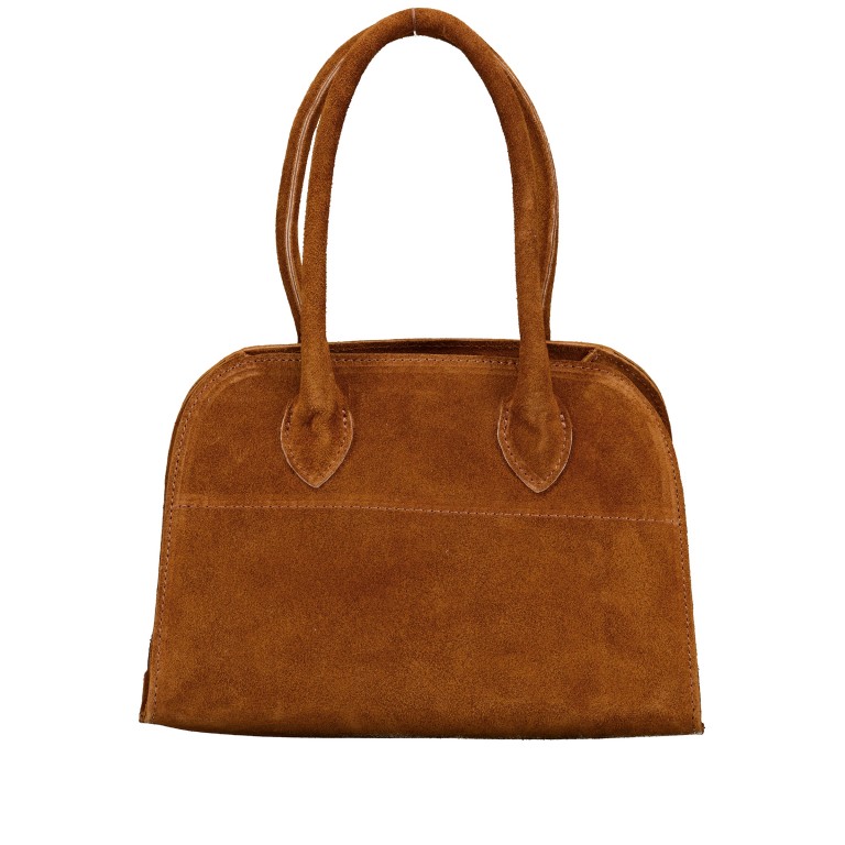 Tasche Velours Hellbraun, Farbe: braun, Marke: Hausfelder Manufaktur, EAN: 4065646027732, Abmessungen in cm: 26.5x18.5x17, Bild 3 von 8