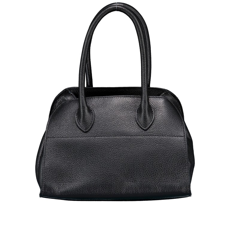 Tasche Dollaro Schwarz, Farbe: schwarz, Marke: Hausfelder Manufaktur, EAN: 4065646027794, Abmessungen in cm: 26.5x18.5x17, Bild 3 von 7