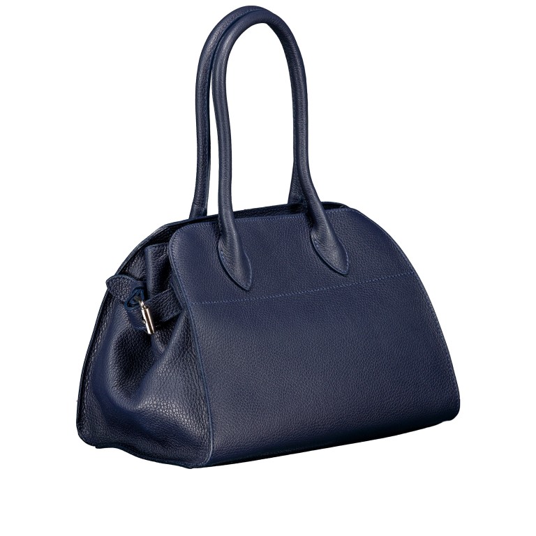 Tasche Dollaro Dunkelblau, Farbe: blau/petrol, Marke: Hausfelder Manufaktur, EAN: 4065646027855, Abmessungen in cm: 32x22x17.5, Bild 2 von 6