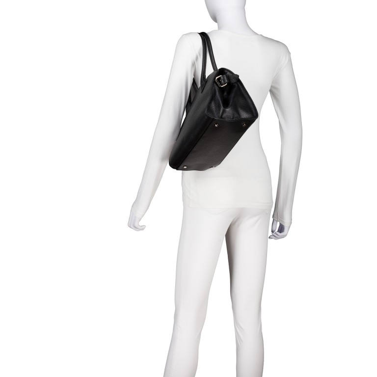 Tasche Dollaro Schwarz, Farbe: schwarz, Marke: Hausfelder Manufaktur, EAN: 4065646027862, Abmessungen in cm: 32x22x17.5, Bild 4 von 6