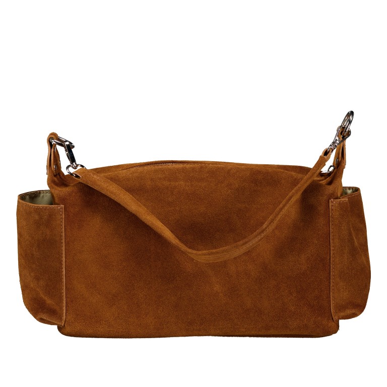 Beuteltasche Velours Utility Bag Hellbraun, Farbe: braun, Marke: Hausfelder Manufaktur, EAN: 4065646027886, Abmessungen in cm: 36x19x15, Bild 3 von 7