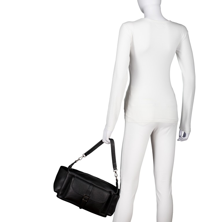 Beuteltasche Dollaro Utility Bag Schwarz, Farbe: schwarz, Marke: Hausfelder Manufaktur, EAN: 4065646027930, Abmessungen in cm: 36x19x15, Bild 4 von 7