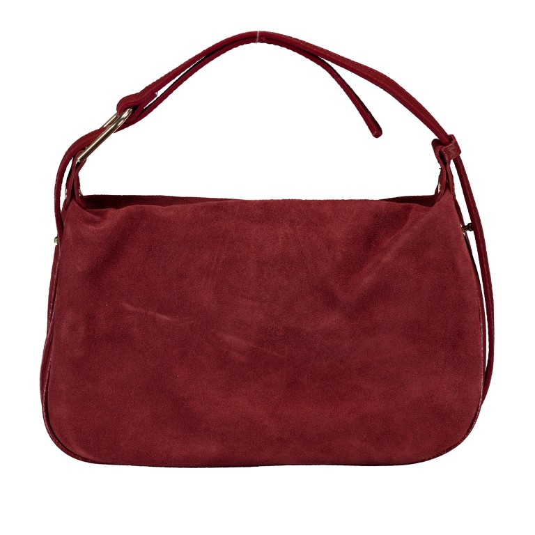 Umhängetasche Velours Weinrot, Farbe: rot/weinrot, Marke: Hausfelder Manufaktur, EAN: 4065646027954, Abmessungen in cm: 28x17x9.5, Bild 1 von 7