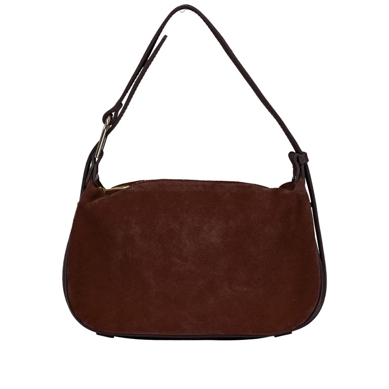 Umhängetasche Velours Dunkelbraun, Farbe: braun, Marke: Hausfelder Manufaktur, EAN: 4065646027961, Abmessungen in cm: 28x17x9.5, Bild 1 von 7