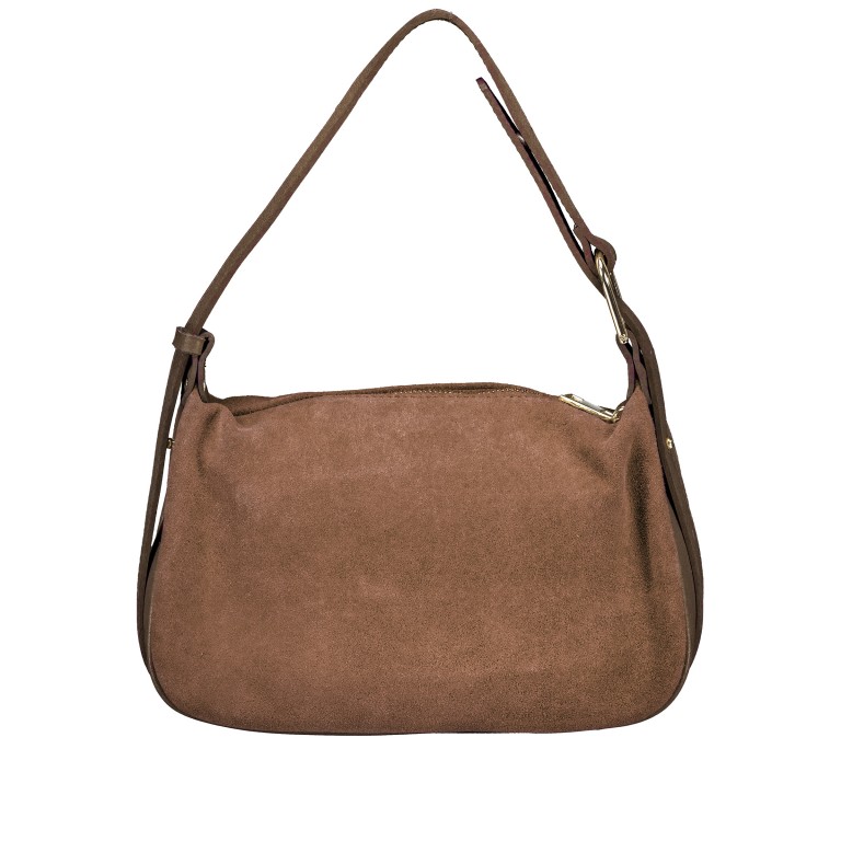 Umhängetasche Velours Taupe, Farbe: taupe/khaki, Marke: Hausfelder Manufaktur, EAN: 4065646027992, Abmessungen in cm: 28x17x9.5, Bild 3 von 7