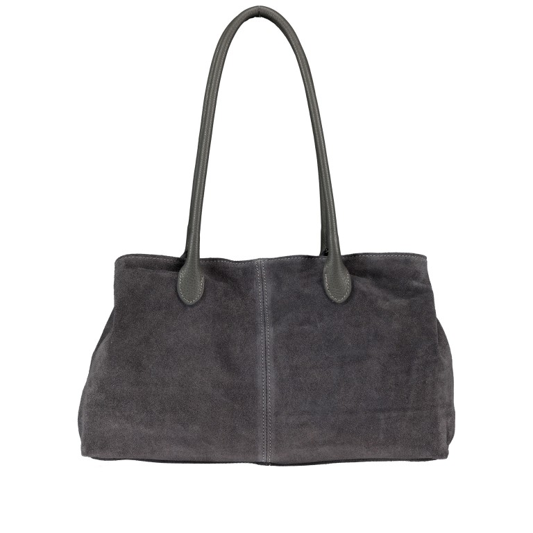 Shopper Velours variabel in der Form Dunkelgrau, Farbe: grau, Marke: Hausfelder Manufaktur, EAN: 4065646028036, Abmessungen in cm: 40x25x10.5, Bild 4 von 9