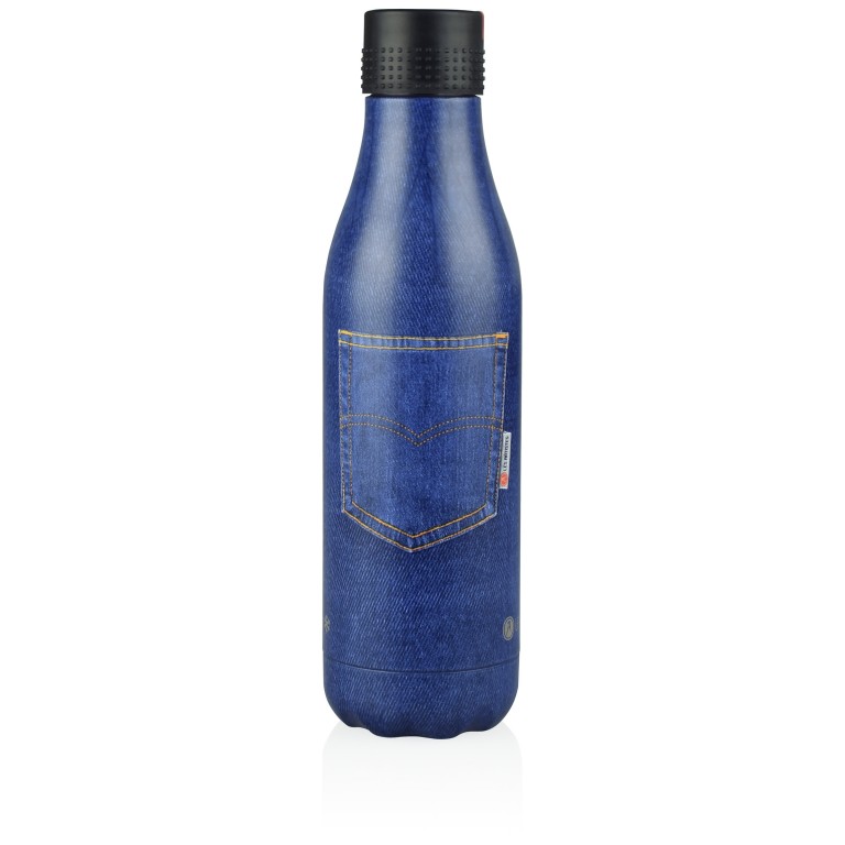 Trinkflasche Poche Bleu Jean Volumen 500 ml Blue, Farbe: blau/petrol, Marke: Les Artistes, EAN: 3760185320702, Abmessungen in cm: 0x25.5x0, Bild 1 von 1