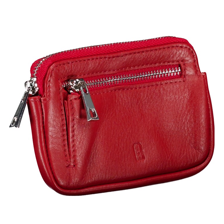 Schlüsseletui Nappa Red, Farbe: rot/weinrot, Marke: Hausfelder Manufaktur, EAN: 4065646026100, Abmessungen in cm: 12x8x1.5, Bild 2 von 4