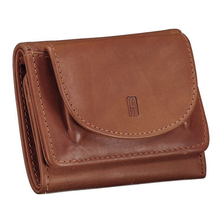 Geldbörse Oil pull up mit RFID-Schutz Cognac, Farbe: cognac, Marke: Hausfelder Manufaktur, EAN: 4065646027312, Abmessungen in cm: 9.7x8x2.5, Bild 2 von 5